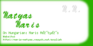 matyas maris business card